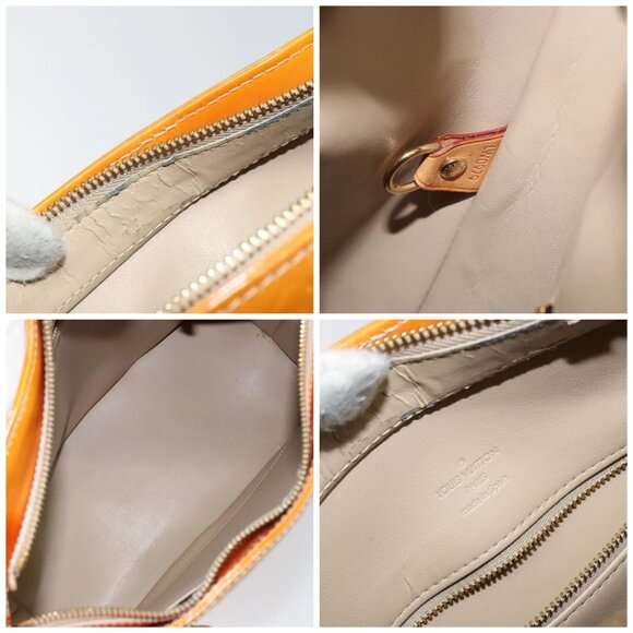 LOUIS VUITTON Monogram Vernis Houston Hand Bag Beige - Picture 14 of 15